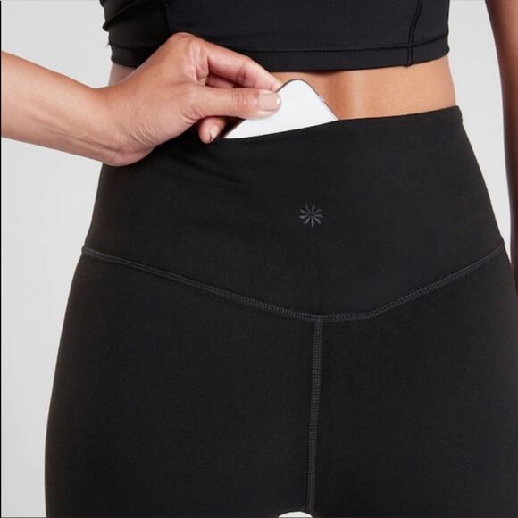 NWT Athleta Ultra High Rise Elation Black Legging / Tight Size Medium TALL - Picture 8 of 11